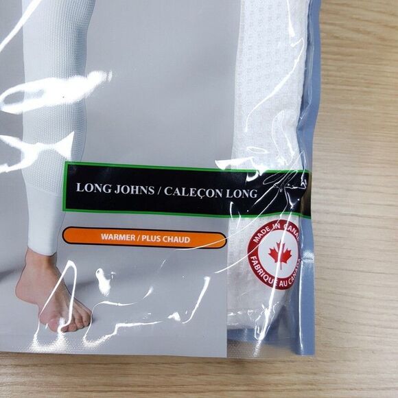 STANFIELDS Long Johns Mens Large White Waffle Knit Cotton Blend Base Layer Pant - Picture 4 of 7